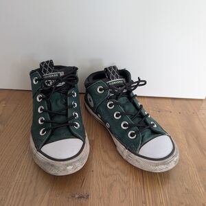 Converse Chuck Taylor All Star Easy-On Kids Green High-Top Sneakers 12